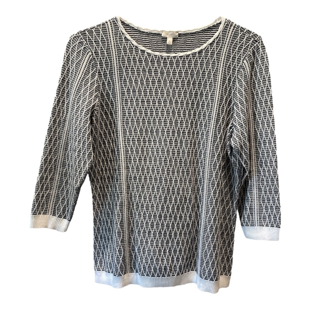 Talbots Navy/White Sweater